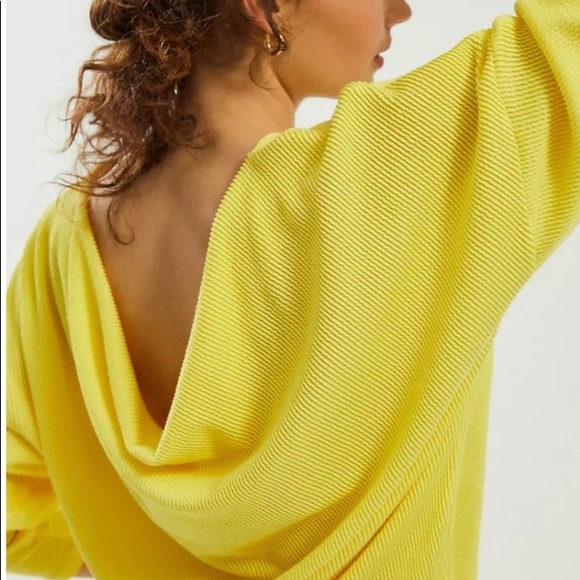 Anthropologie Yellow Pullover Top - Picture 3 of 11